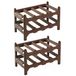 Hega hogar 2x stuks casier à bouteilles - casiers à bouteilles 41 x 24 x 24 cm pour 8 bouteilles - marron