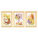 VERVACO Borduurpakket Kruissteek KleinVLINDERS & BLOEMEN SET VAN 3 Handwerkpakket voor Wanddecoratie 8 x 12 cm