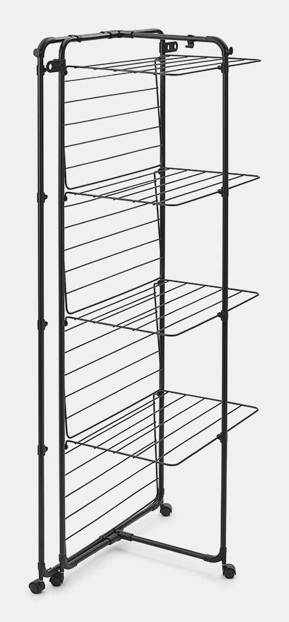 Brabantia HangOn Droogtoren - 30 m - Inklapbaar Wasrek - Matt Black