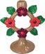 HD collection kaarsenhouder bloemen polyresin 17x9,9x19cm