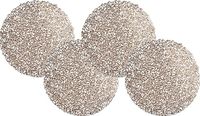 Krist+ Placemats - D38 cm - metallic koper - Set van 8x stuks - kunststof
