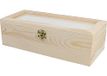 Kist Massief grenenhouten kist met glas 29,5 x 12,5 x 8,8 cm