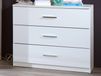 Commode SIELLA 3 portes blanc brillant/blanc alpin