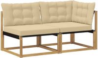 vidaXL - Buitenbank set - Massief Acacia Hout - Wit