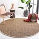 SAFAVIEH Natuurlijke vezel collectie 3 ' ronde ivoor NF114J grens basketweave zeegras gebied tapijt