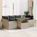 Maison Exclusive - Ensemble de meubles de jardin 7 pièces avec canapé et coussins, gris clair, en polyrotin