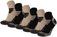 Xtreme Sockswear Quarter Wandelsokken – 6 Paar – Lage Hiking Sokken Unisex – Katoen & Coolmax – Multi Beige – Maat 39/42