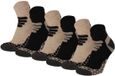 Xtreme Sockswear Quarter Wandelsokken – 6 Paar – Lage Hiking Sokken Unisex – Katoen & Coolmax – Multi Beige – Maat 39/42