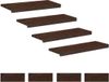 vidaXL Traplopers 8 st 80 x 30 x 2 cm Donkerbruin Massief beukenhout