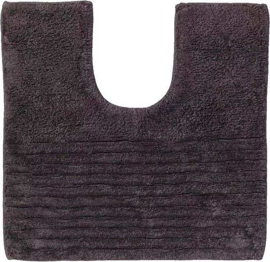 Sealskin Essence Toiletmat 45x50 cm - Antraciet - Katoen - WC-mat - Anti-slip