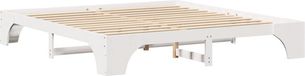 vidaXL Bedframe Wit Massief Grenenhout 200 x 200 cm