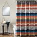Lush Decor Bohemian douchegordijn, geometrisch, bloemenpatroon, 183 x 183 cm, turkoois en oranje