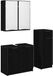 vidaXL Meuble de salle de bain 3 pièces Chêne noir 64,5 x 33,5 x 59 cm