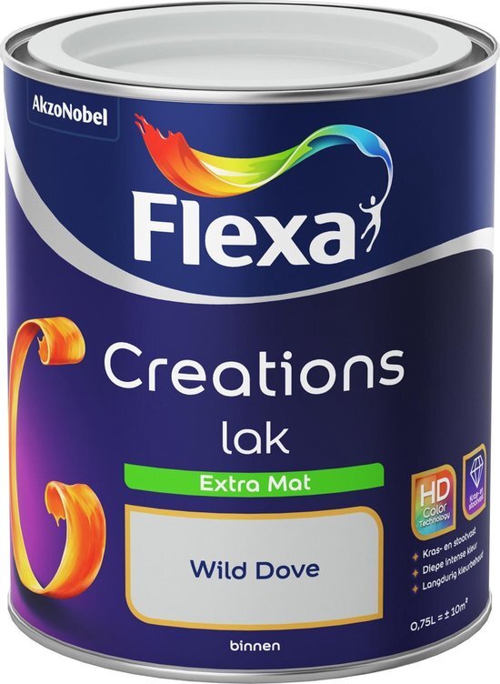 FLEXA Creations binnenlak wild dove extra mat 750 ml