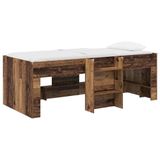 vidaXL Kinderhoogslaper Oud hout 75 x 190 cm Bewerkt hout