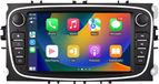 Happiq Autoradio avec Bluetooth et CarPlay – Convient pour Ford Focus, S-Max, Mondeo, Galaxy, C-Max, Kuga – Compatible avec Apple et Android – Stéréo – Navigation – 2 Go 32 Go – 7