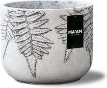 MA'AM pottery collection MA'AM Vio - bloempot - cilinder - 30,0x25 wit varen plant - botanisch stoere pantenpot decoratie