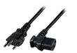 EFB Elektronik EK483.1,8V2 Stromkabel Schwarz 1,8 m T12 C13 Stecker
