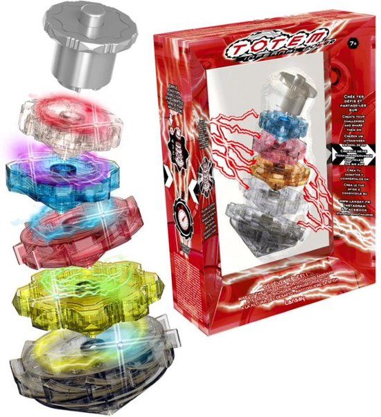 TOTEM INFERNAL POWER arcadespel draaiende LED-schijven TTM59865 - Zwart - Groen - rood