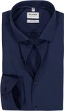 OLYMP 24/7 Level 5 body fit overhemd - twill - marine blauw - Strijkvriendelijk - Boordmaat: 42