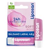 Liposan Soft Rosé (1 x 4,8 g), lippenbalsem roze, cacao voor een zachte, stralende glans, vochtbalsem voor zijdeachtige en gehydrateerde lippen