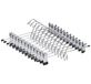 Amber Home Set van 26 zware metalen broekrokhangers, stapelbare metalen kleerhangers met 2 verstelbare clips, trapsgewijze cliphangers, ruimtebesparend voor jeans, broeken