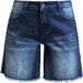 R.E.D. by EMP R.E.D. Rock-Engineered Design Blauwe jeans short met destroyed detail - Dames - 28