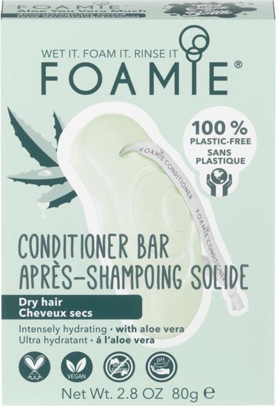 Foamie Conditioner Bar Aloe You Vera Much - Droog Haar - 80 ml