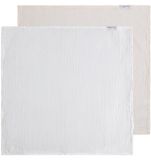 Baby's Only Hydrofiele doek Tender - Swaddles voor baby - Inbakerdoek - Hydrofiele luier - Mousseline - Wit/Linen - 115x115 cm - 2-pack - 100% prewashed katoen