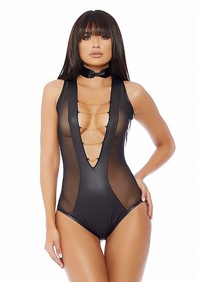 Fetish Vulgar Teddy - Black M/L