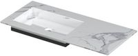 Wastafel INK Wastafel Keramische Slab Envelop Bak Links Zonder Kraangat - 1000x450x10 mm - Statuario Glans