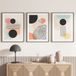 Lot de 3 affiches / posters triptyque - Design boho - 3 affiches - 50x70 cm (cadres non fournis) - Bordure noire et blanche