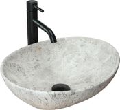 REA Sofia Light Stone Opzetwastafel Steen Imitatie 41x34,5 cm