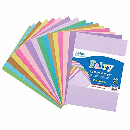 Baker Ross FC480 Fee A4 kaarten en papier - 104 vellen
