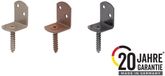 Alberts DURAVIS® schermhouder, L-vorm, parelbeige duplex gecoat RAL 1035, 83 x 30 x 32 mm, set van 50