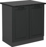 Vicco R-Line Wastafelkast – 80 cm, WB Antraciet Antraciet landhuis