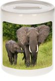 Bellatio Decorations Shoppartners Bv Dieren olifant foto spaarpot 9 cm jongens en meisjes - Cadeau spaarpotten olifanten liefhebber