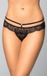 Softline | String met open kruis | Zwart | S/M