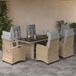 Maison Exclusive - Ensemble de jardin extérieur, 7 pièces, avec coussins, mélange de couleur beige, en polyrotin