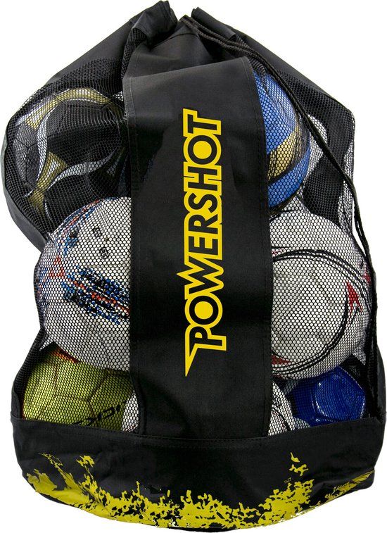 Power Shot Logo Ball Bag - Black - Up to 6 Balls