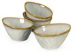 Vintage Design Set van 4 aardewerk pastaborden, 600 ml