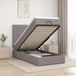 vidaXL Ottoman Bed with Mattress and Headboard Taupe 90 x 200 cm Fabric