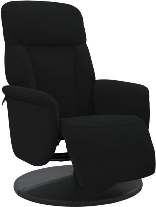 vidaXL Fauteuil met voetensteun verstelbaar fluweel zwart