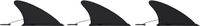 Retrospec Kayak Fins - Set van 3 Vinnen - Zwart