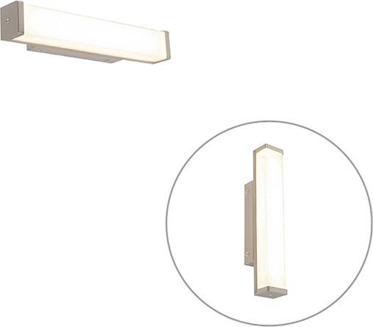 QAZQA cascada - Moderne LED Spiegel verlichting voor binnen voor badkamer - 1 lichts - D 72 mm - Staal -