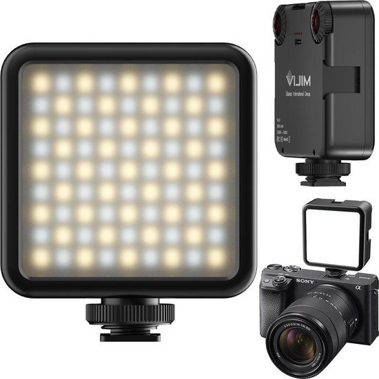 VIJIM VL81 Multi-Color LED Video Light - Compact - 6.5W - 850 Lumen - Black