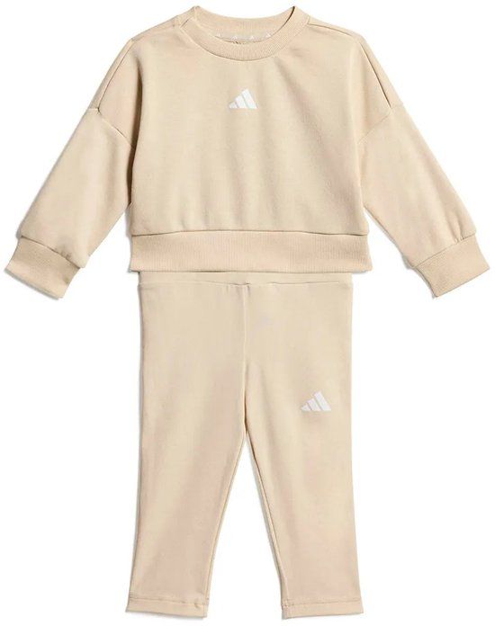 Adidas Seasonals Sweat Set Beige 0-3 Months Kinderen