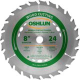 Oshlun SBW-080024 8-Inch 24 Tand ATB Algemeen Doel en Framing Zaagblad met 5/8-Inch prieel (Diamond Knockout)