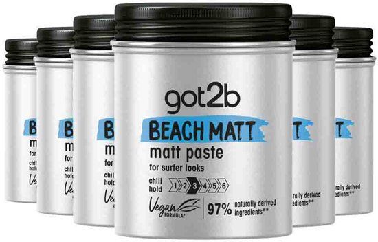 Got2b Beach Matt Paste 100ml - 6 stuks