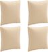 vidaXL Coussin de dossier PUTTEN 4 pcs 100% Polyester Crème